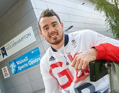 Image for case study: Kristian Thomas, BSc Strength and Conditioning graduate and Olympic Medalist