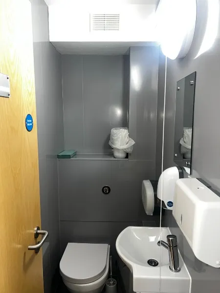 Photograph of a bathroom in City Campus Standard Accommodation.