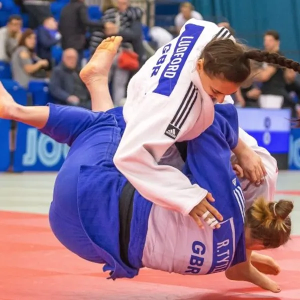 Image of a student in a judo match