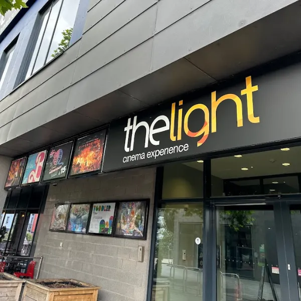 Exterior of the Light cinema in Walsall, with posters for films including Barbie and Oppenheimer.